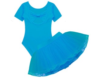 Komplet Spódniczka + Body Sukienka Tutu Zestaw Balet Taniec Niebieska N8861